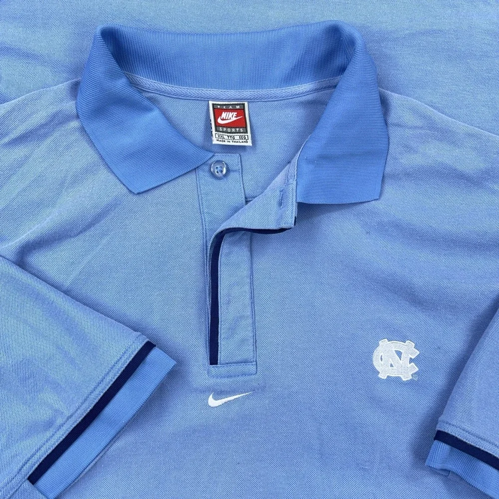 Vintage North Carolina Tar Hills Polo Shirt Men XXL 2XL Nike Center‎ Swoosh 90s